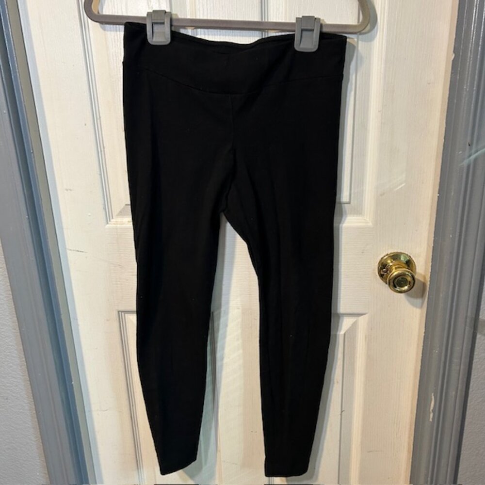 Time and Tru Black Capri Leggings Women Size M | Stretch Cotton Pull-On Capris |